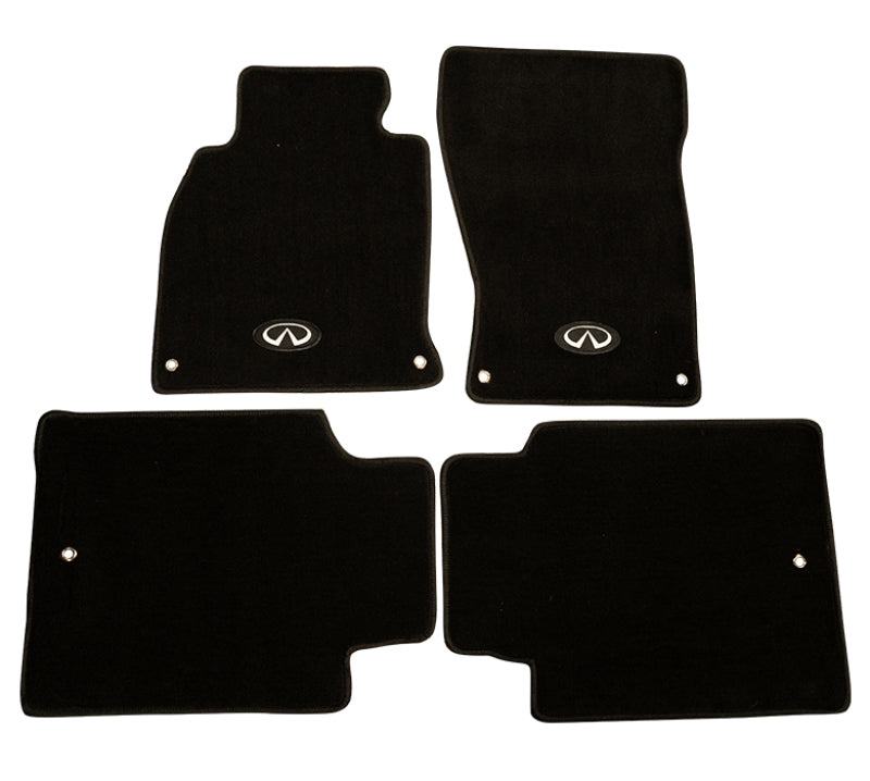 NRGFMR-610-NRG Floor Mats - 13+ Infinity Q70 w/ Infiniti Emblem Logo (4 pieces)-Floor Mats Carpeted-NRG