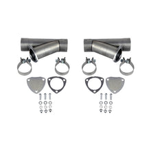 Load image into Gallery viewer, Granatelli 3.0in Aluminized Mild Steel Manual Dual Exhaust Cutout w/Slip Fit &amp; Band Clamps-Exhaust Cutouts-Granatelli Motor Sports