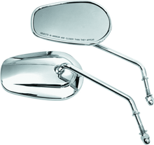 Load image into Gallery viewer, BKC482006-Bikers Choice Chrome Tapered Long Stem Mirrors Pr-Side Mirrors-Bikers Choice