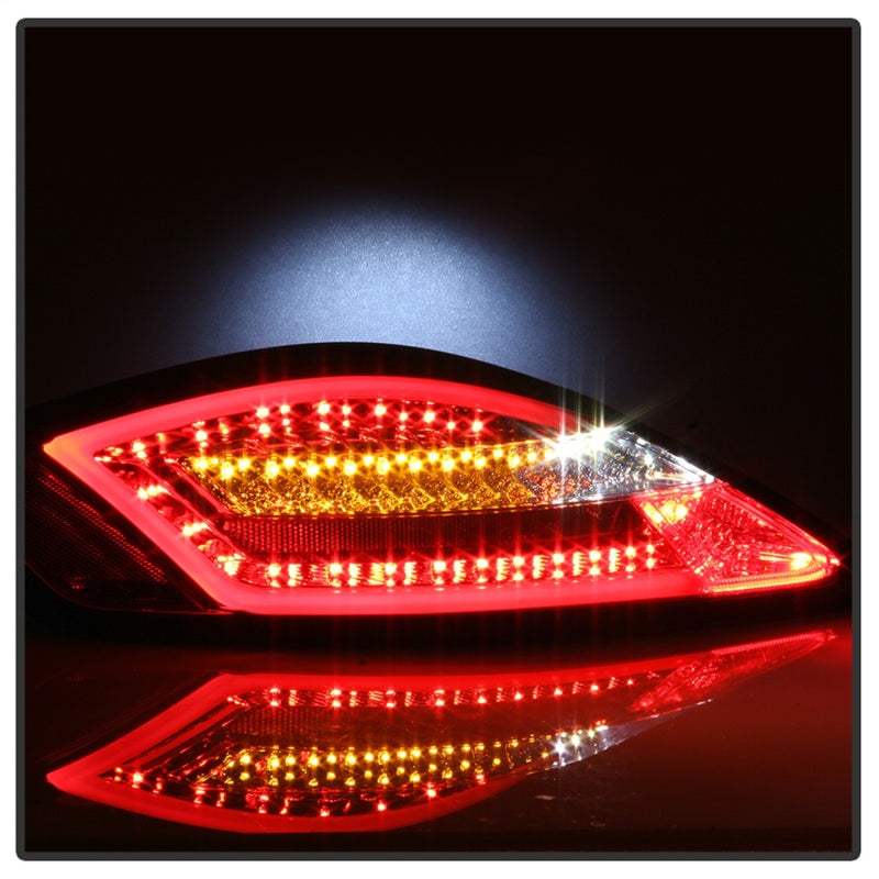 SPY5083173-Spyder Porsche 987 Cayman 06-08 / Boxster 05-08 LED Tail Lights - Red Clear ALT-YD-P98705-LED-RC-Tail Lights-SPYDER
