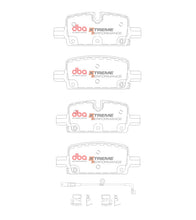 Load image into Gallery viewer, DBA DB15146XP Xtreme Performance rear brake pad set with slotted faces and shims, view 3