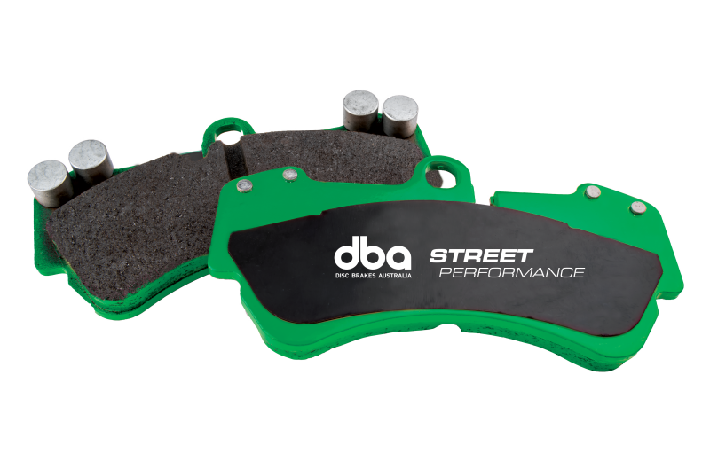 DBA DB15147SP Street Performance front brake pad set with chamfered, slotted friction faces and shims, view 2