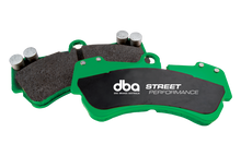 Load image into Gallery viewer, DBA DB15147SP Street Performance front brake pad set with chamfered, slotted friction faces and shims, view 2