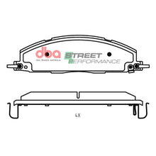 Load image into Gallery viewer, DBA DB2703SP Street Performance rear brake pad set for Ram heavy duty trucks, chamfered and slotted with shims, view 3