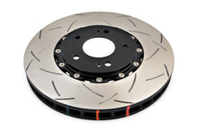 Load image into Gallery viewer, DBA 03-05 Evo 8/9 Front Slotted 5000 Series 2 Piece Rotor Assembled w/ Black Hat - DBA DBA52218BLKS
