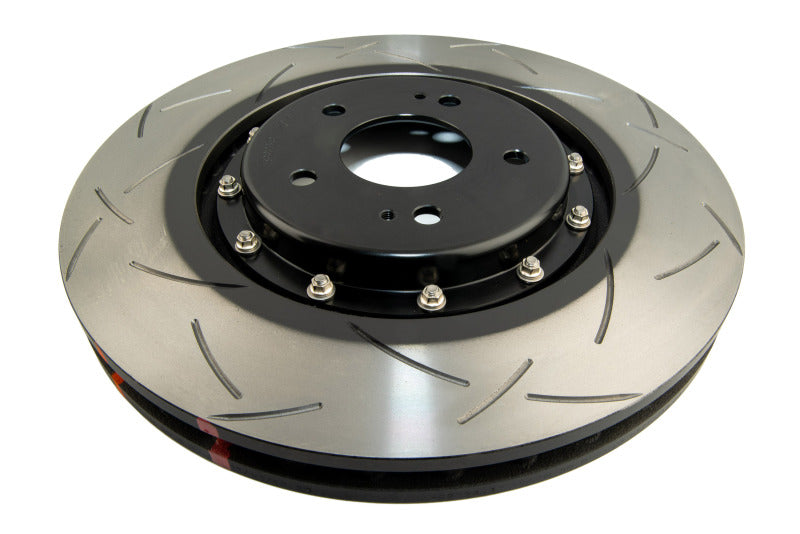 DBA 08+ EVO X Front Slotted 5000 Series 2 Piece Rotor Assembled w/ Black Hat - DBA DBA52224V2BLKS