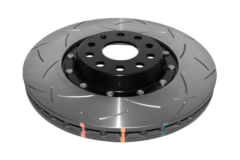 DBA 12-13 Volkswagen Golf R Front 5000 Series Slotted Rotor w/Black Hat - DBA DBA52808V2BLKS