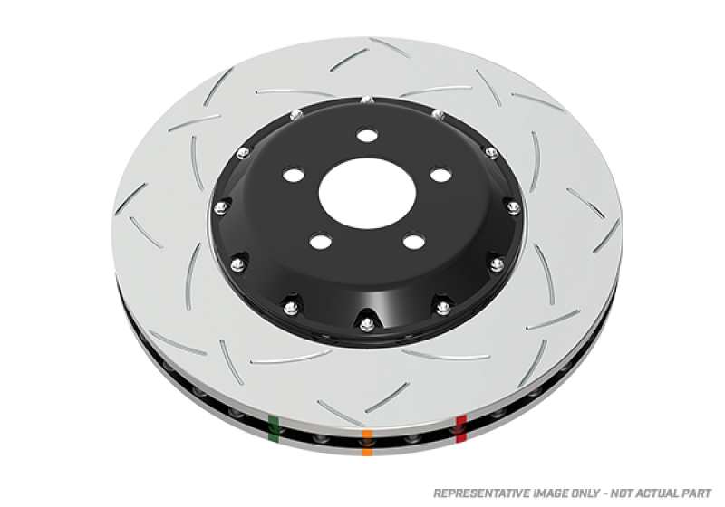 DBA 97-04 Corvette C5/C6 Front Slotted 5000 Series 2 Piece Rotor Assembled w/ Black Hat - DBA DBA52994BLKS