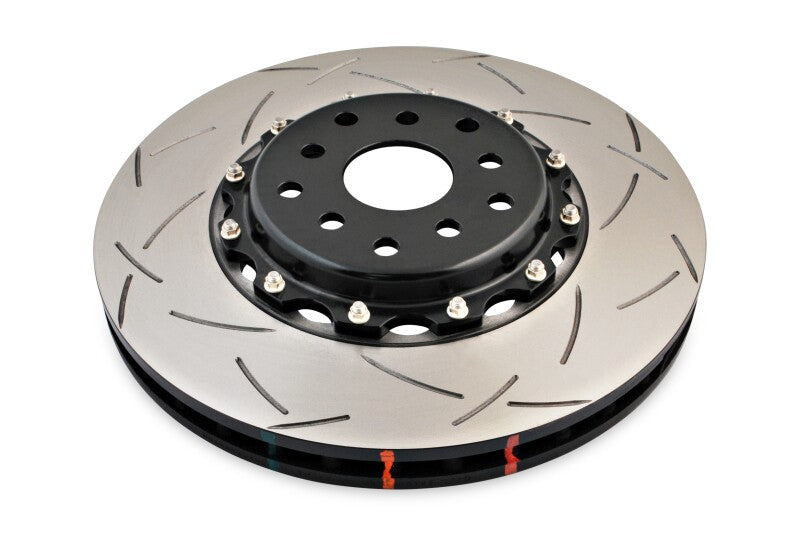 DBA 04-07 STi/2017 BRZ w/Perf. Pkg. 10 Hole Front Slotted 5000 Series 2/PC Rotor Assembled w/Blk Hat - DBA DBA5654BLKS-10