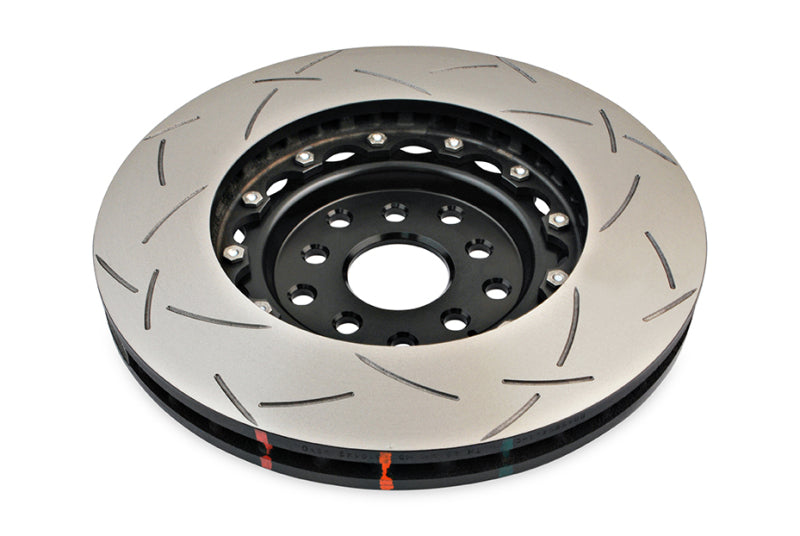 DBA 04-07 STi/2017 BRZ w/Perf. Pkg. 10 Hole Front Slotted 5000 Series 2/PC Rotor Assembled w/Blk Hat - DBA DBA5654BLKS-10