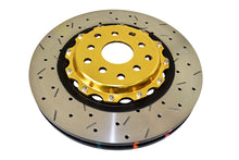 Load image into Gallery viewer, DBA 04-07 STi/2017 BRZ w/Perf. Pkg. 10 Hole Front Drilled/Slotted 5000 Series 2 Pc Rotor w/Gold Hat - DBA DBA5654GLDXS-10