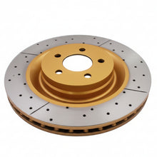 Load image into Gallery viewer, DBA DBA Street Series X Gold Drilled and Slotted Front Rotor 08-15 Challenger SRT-8