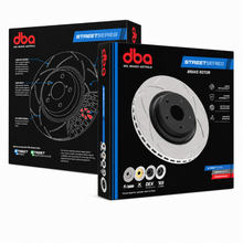 Load image into Gallery viewer, DBA X Gold rear brake rotor for Cadillac Escalade with drilled and slotted design