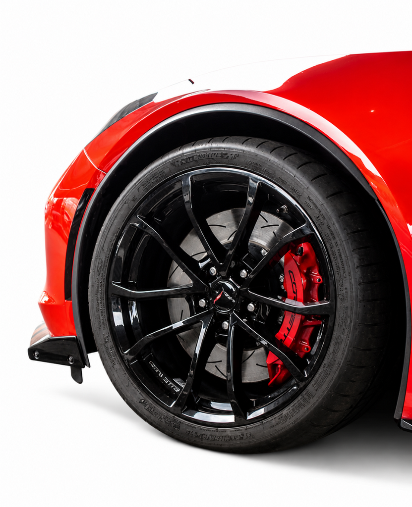 DBA52762V2BLKS front slotted brake rotor with black hat for Corvette Z51