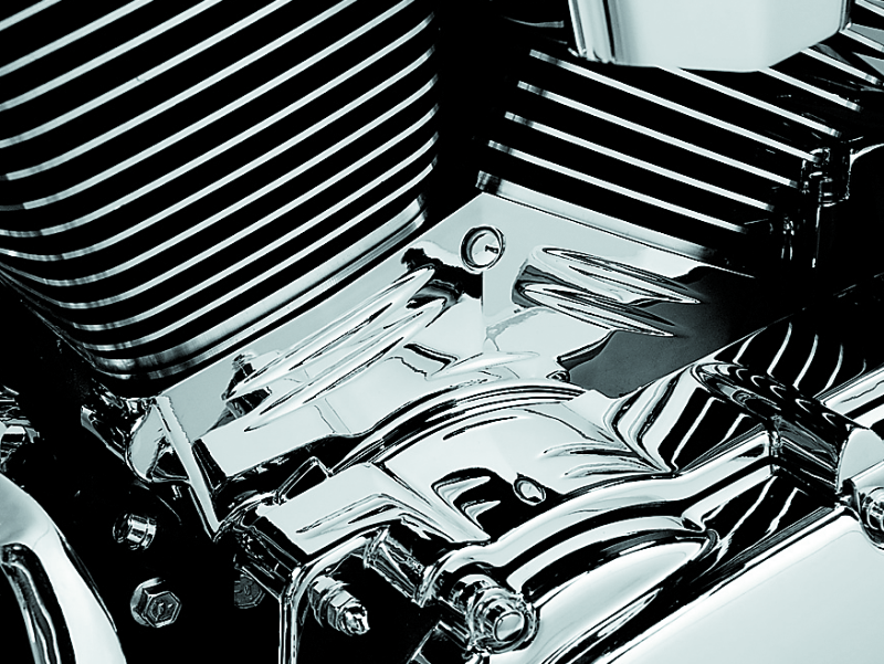 KUR8143-Kuryakyn Twin Cam Cylinder Base Cover 99-06 Chrome-Engine Covers-Kuryakyn