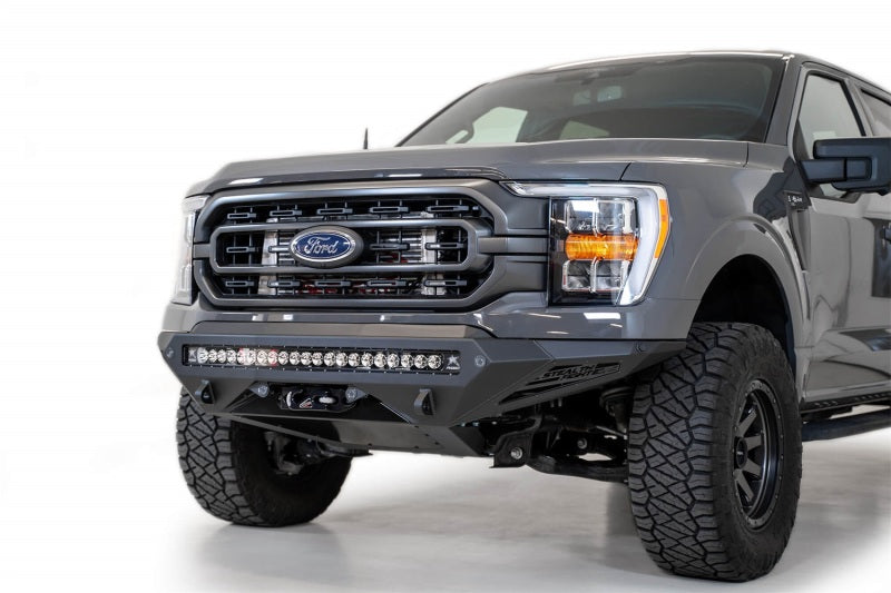 ADDF191422860103-Addictive Desert Designs 2021 Ford F-150 Stealth Fighter Winch Front Bumper-Bumpers - Steel-Addictive Desert Designs