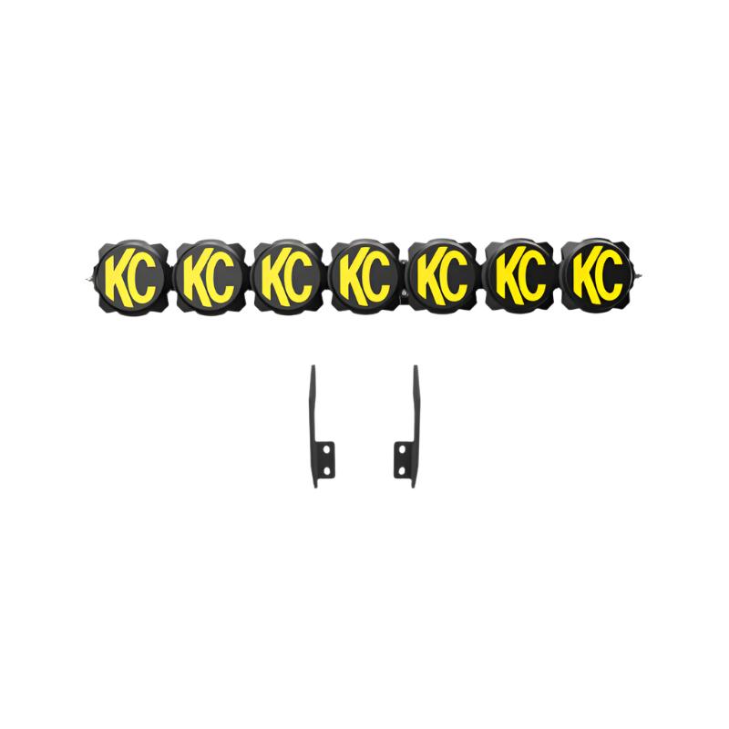 KCL91344-KC HiLiTES 11-16 Ford Super Duty Gravity LED Pro6 7-Light Bar Kit - Front Bumper-Light Bars & Cubes-KC HiLiTES