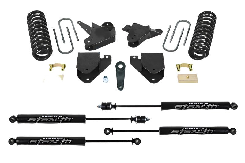 FABK2099M-Fabtech 99-00 Ford F250/350 2WD w/7.3L Diesel 6in Basic Sys w/Stealth-Lift Kits-Fabtech