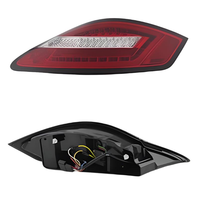 SPY5083173-Spyder Porsche 987 Cayman 06-08 / Boxster 05-08 LED Tail Lights - Red Clear ALT-YD-P98705-LED-RC-Tail Lights-SPYDER
