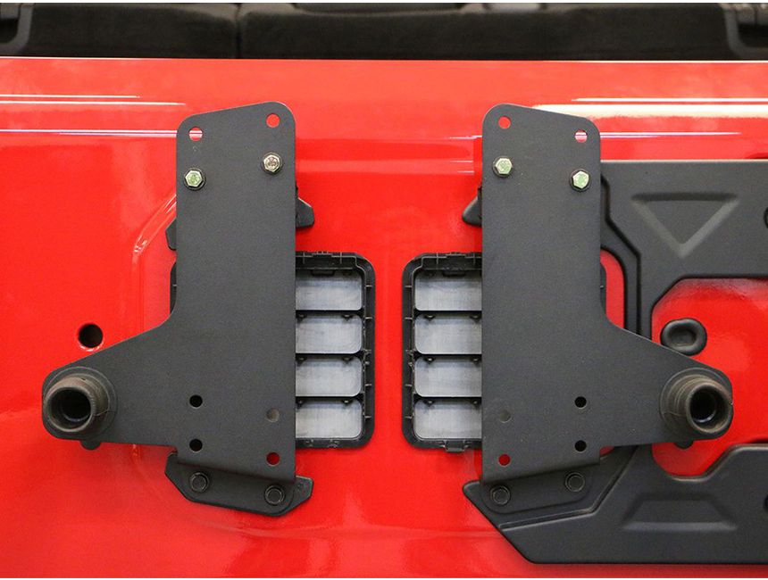Rampage 2007-2018 Jeep Wrangler(JK) Rear Tire Mount Kit - Black - Black Ops Auto Works