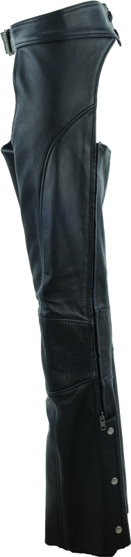 RIV094449-River Road Sierra Leather Chaps Black Womens - Small-Pants-River Road