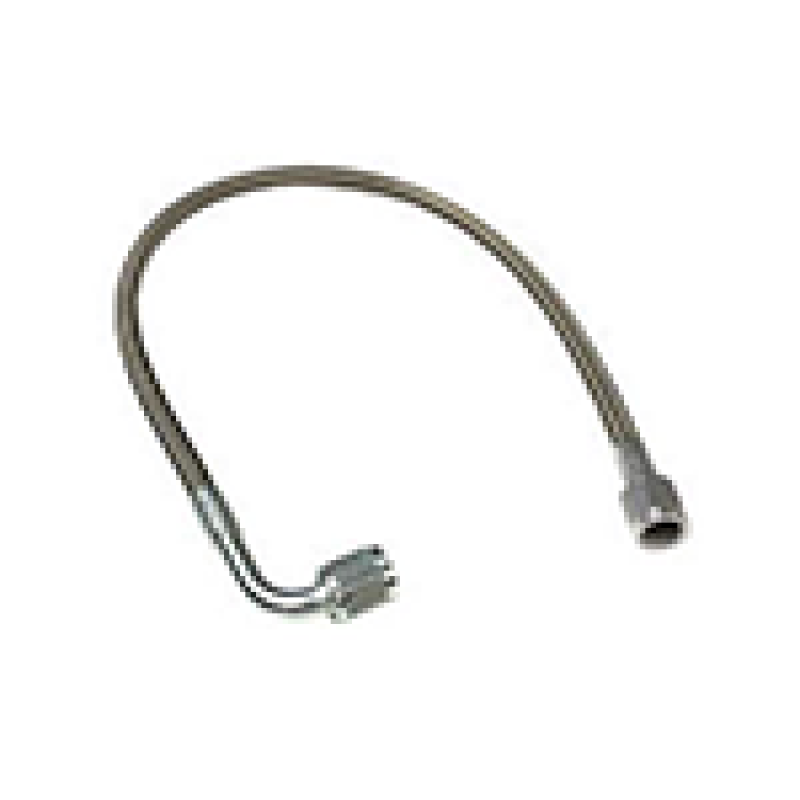 FRA412-1-2-16BL-Fragola -4AN PFTE Ext Black Hose Assembly Straight x 90 Degree 16in-Brake Line Kits-Fragola