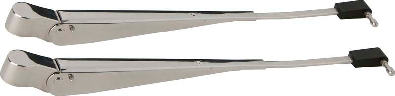 KEN30545-Kentrol 87-95 Jeep Wrangler YJ Windshield Wiper Arms Pair - Polished Silver-Windows-Kentrol