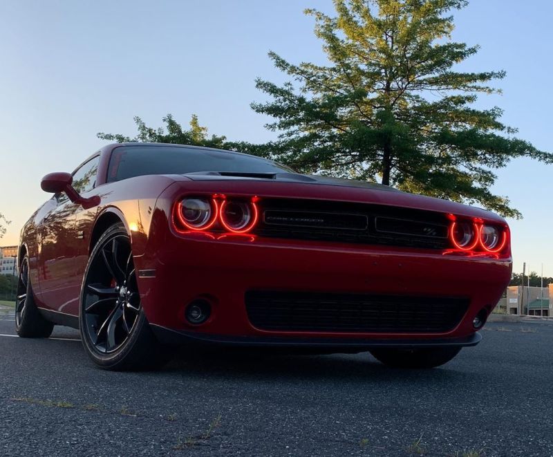 Oracle 15-21 Dodge Challenger Dynamic Surface Mount Headlight Halo Kit - ColorSHIFT - Dynamic-Fog Lights-ORACLE Lighting