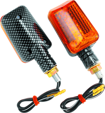 Load image into Gallery viewer, BKM268039-BikeMaster Universal Ministalk Marker Light - Carbon/Amber-Sidemarkers &amp; Indicators-Bike Master
