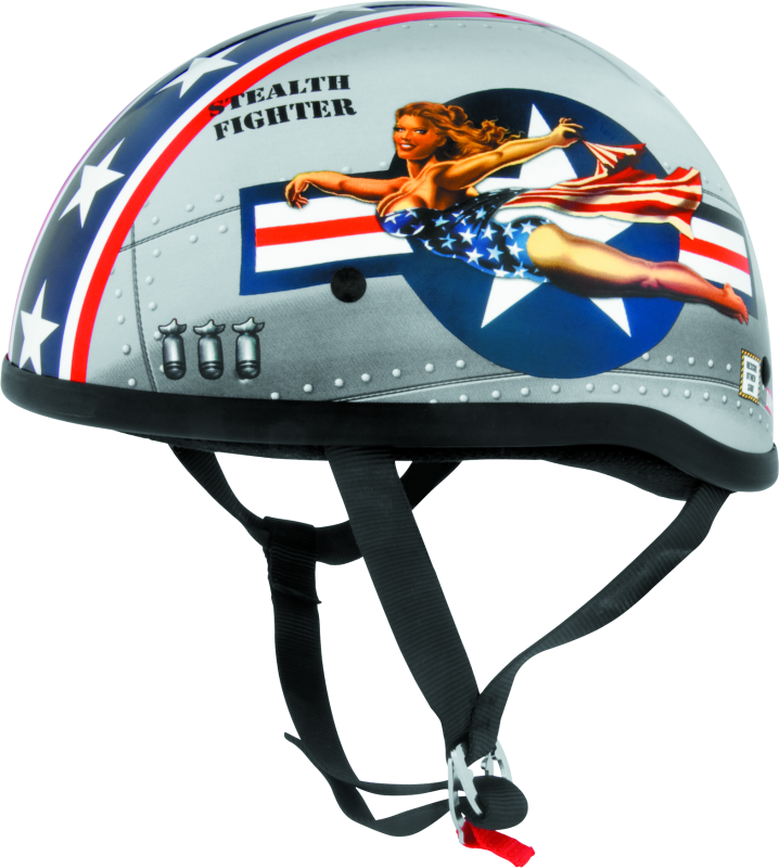 SKL646952-Skid Lids Bomber Pinup Original Helmet - Medium-Helmets and Accessories-Skid Lid