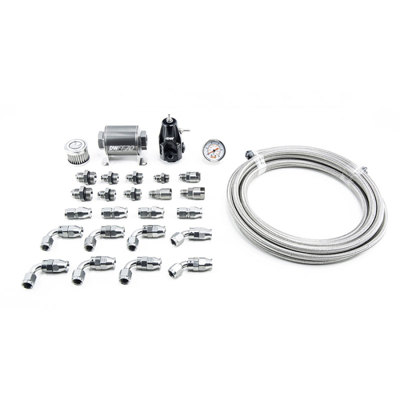 DeatschWerks 10-15 Chevy Camaro X2 Series Pump Module -6AN PTFE Plumbing Kit - Black Ops Auto Works