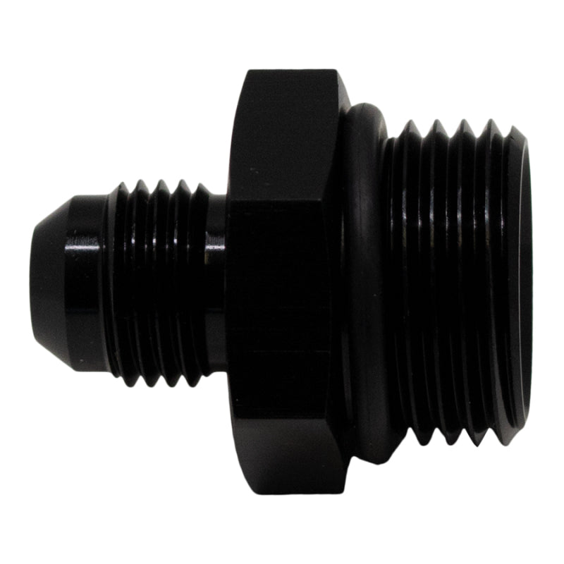 DeatschWerks 10AN ORB Male to 6AN Male Flare Adapter (Incl O-Ring) - Anodized Matte Black - Black Ops Auto Works