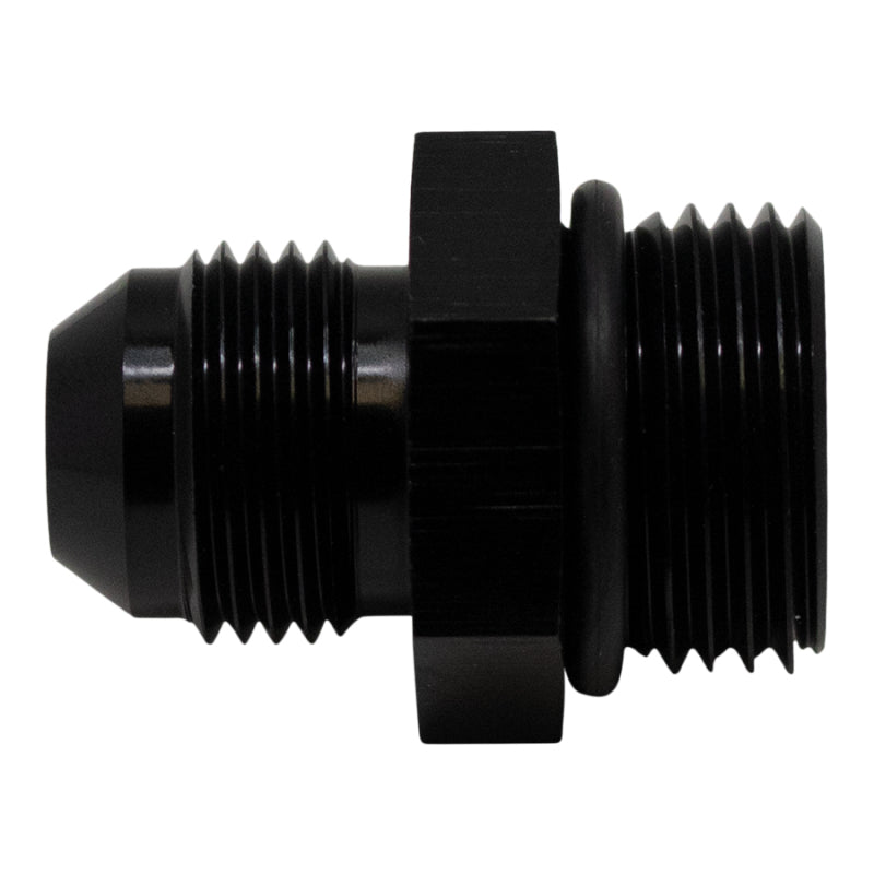 DeatschWerks 10AN ORB Male to 8AN Male Flare Adapter (Incl O-Ring) - Anodized Matte Black - Black Ops Auto Works