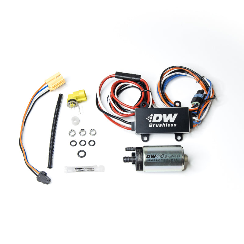 DeatschWerks 16+ Chevy Camaro 440lph In-Tank Brushless Fuel Pump w/9-0902 Instl kit/C102 Controller - Black Ops Auto Works