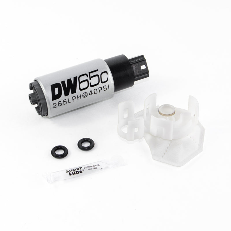 DeatschWerks 265 LPH Compact In-Tank Fuel Pump w/ Set Up Kit 08-15 Mitsu EVO X, 06-13 MazdaSpeed 3/6 - Black Ops Auto Works