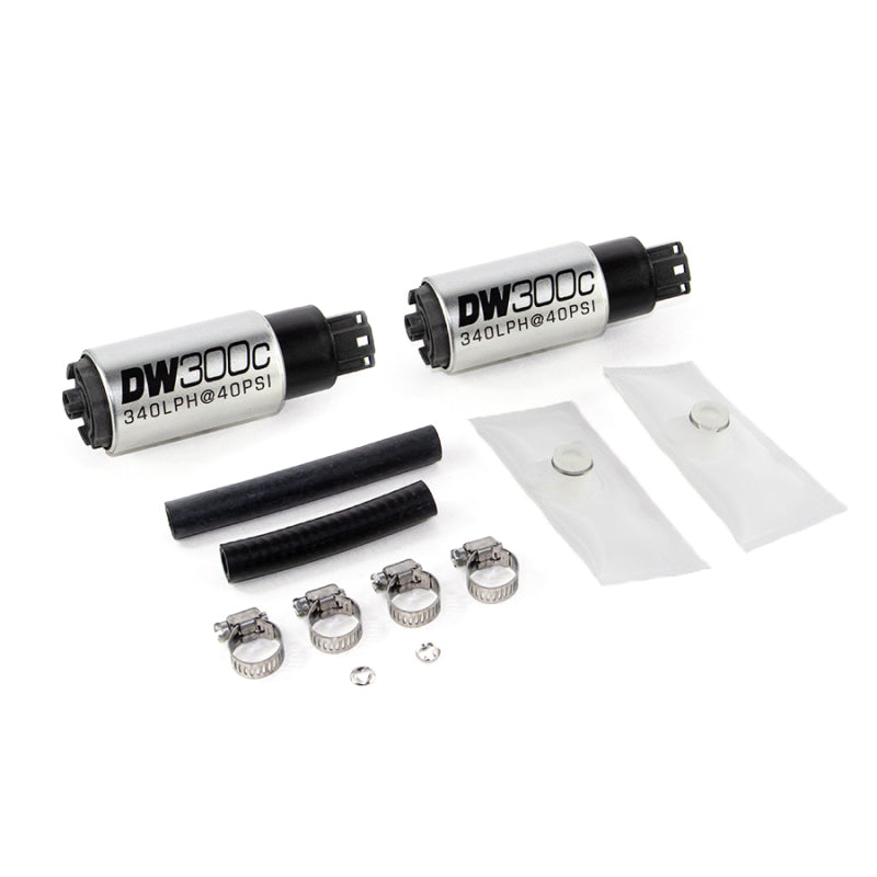 DeatschWerks 340lph DW300C Compact Fuel Pump w/ 99-04 Ford Lightning Set Up Kit (w/o Mounting Clips) - Black Ops Auto Works