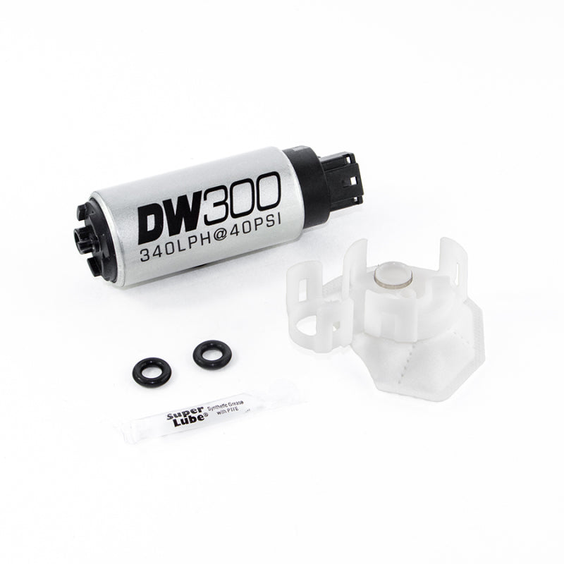 DeatschWerks 340lph DW300C Compact Fuel Pump w/Install Kit 08-15 Mitsubishi EVO X (w/o Clips) - Black Ops Auto Works