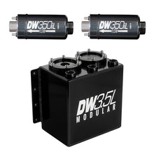 Load image into Gallery viewer, DeatschWerks 3.5L Modular Surge Tank (Incl. 2 DW350iL In-Line Fuel Pump) - Black Ops Auto Works