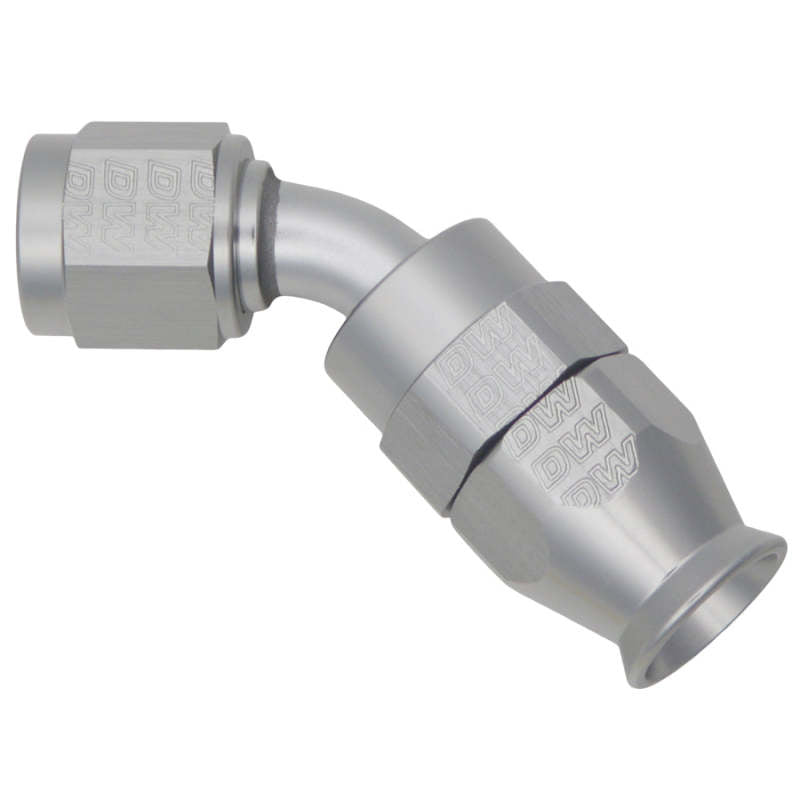 DeatschWerks 6AN Female Swivel 45-Degree Hose End PTFE (Incl. 1 Olive Insert) - Black Ops Auto Works