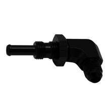 Load image into Gallery viewer, DeatschWerks 6AN Male Flare to 5/16in Male Barb Bulkhead Adapter 90-Degree - Anodized Matte Black - Black Ops Auto Works