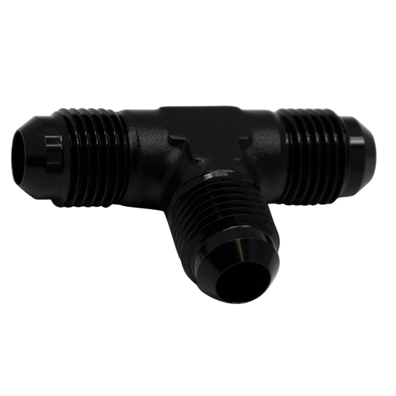 DeatschWerks DeatschWerks 6AN Male Flare to 6AN Male Flare to 6AN Male Flare Tee Fitting - Anodized Matte Black