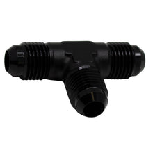 Load image into Gallery viewer, DeatschWerks DeatschWerks 6AN Male Flare to 6AN Male Flare to 6AN Male Flare Tee Fitting - Anodized Matte Black