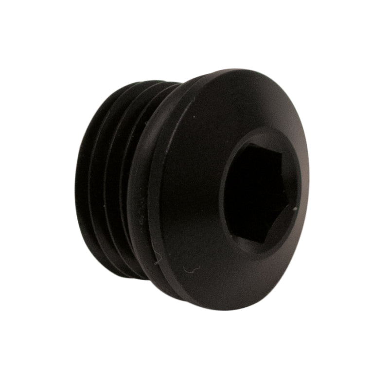 DeatschWerks 6AN ORB Male Plug Low Profile Internal Allen/Hex (Incl O-Ring) - Anodized Matte Black - Black Ops Auto Works