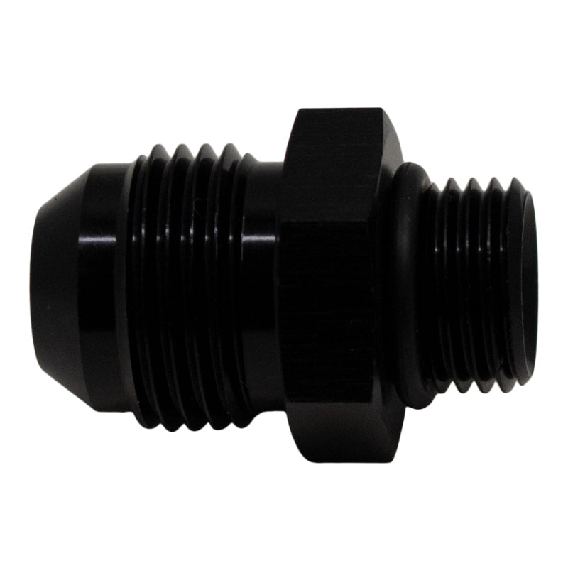 DeatschWerks 6AN ORB Male to 8AN Male Flare Adapter (Incl O-Ring) - Anodized Matte Black - Black Ops Auto Works