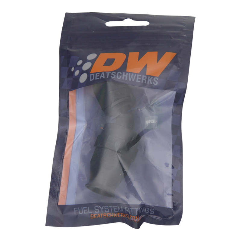 DeatschWerks 8AN Female Swivel 45-Degree Hose End PTFE (Incl 1 Olive Insert) - Anodized Matte Black DeatschWerks DWK6-02-0855-B