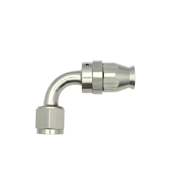 DeatschWerks 8AN Female Swivel 90-Degree Hose End PTFE (Incl. 1 Olive Insert) - Black Ops Auto Works