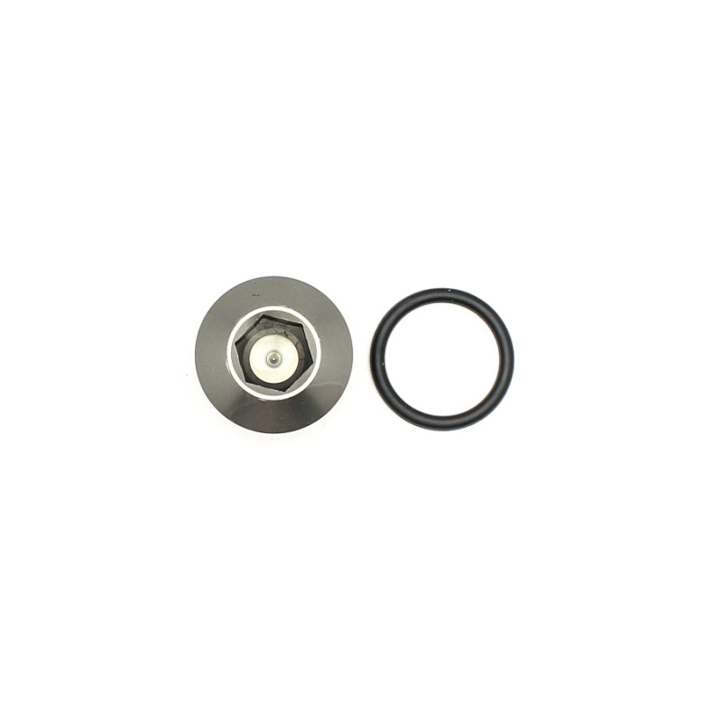 DeatschWerks 8AN ORB Male Plug Low Profile Internal Allen/Hex (Incl O-Ring) Anodized Matte Black - Black Ops Auto Works