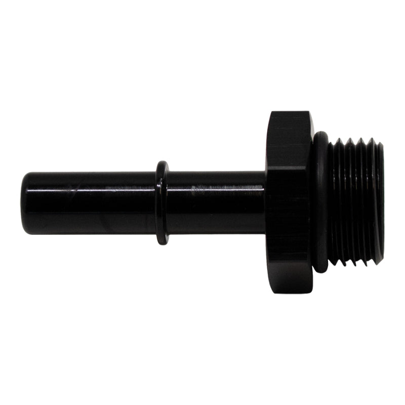 DeatschWerks 8AN ORB Male to 3/8in Male EFI Quick Connect Adapter - Anodized Matte Black DeatschWerks DWK6-02-0115-B
