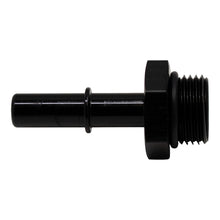 Load image into Gallery viewer, DeatschWerks 8AN ORB Male to 3/8in Male EFI Quick Connect Adapter - Anodized Matte Black DeatschWerks DWK6-02-0115-B