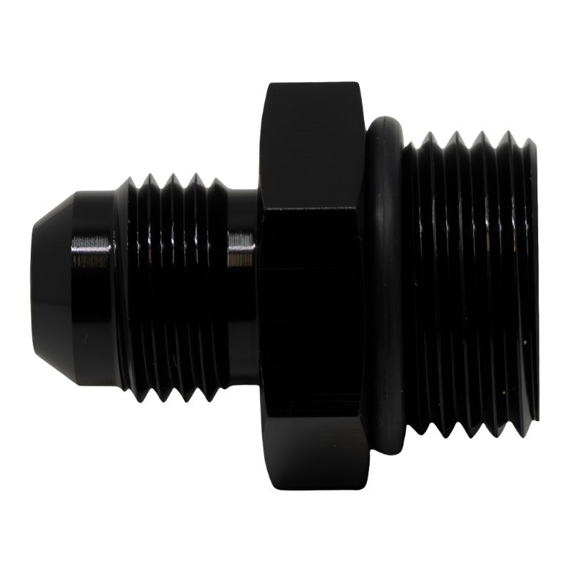 DeatschWerks 8AN ORB Male to 6AN Male Flare Adapter (Incl O-Ring) - Anodized Matte Black - Black Ops Auto Works